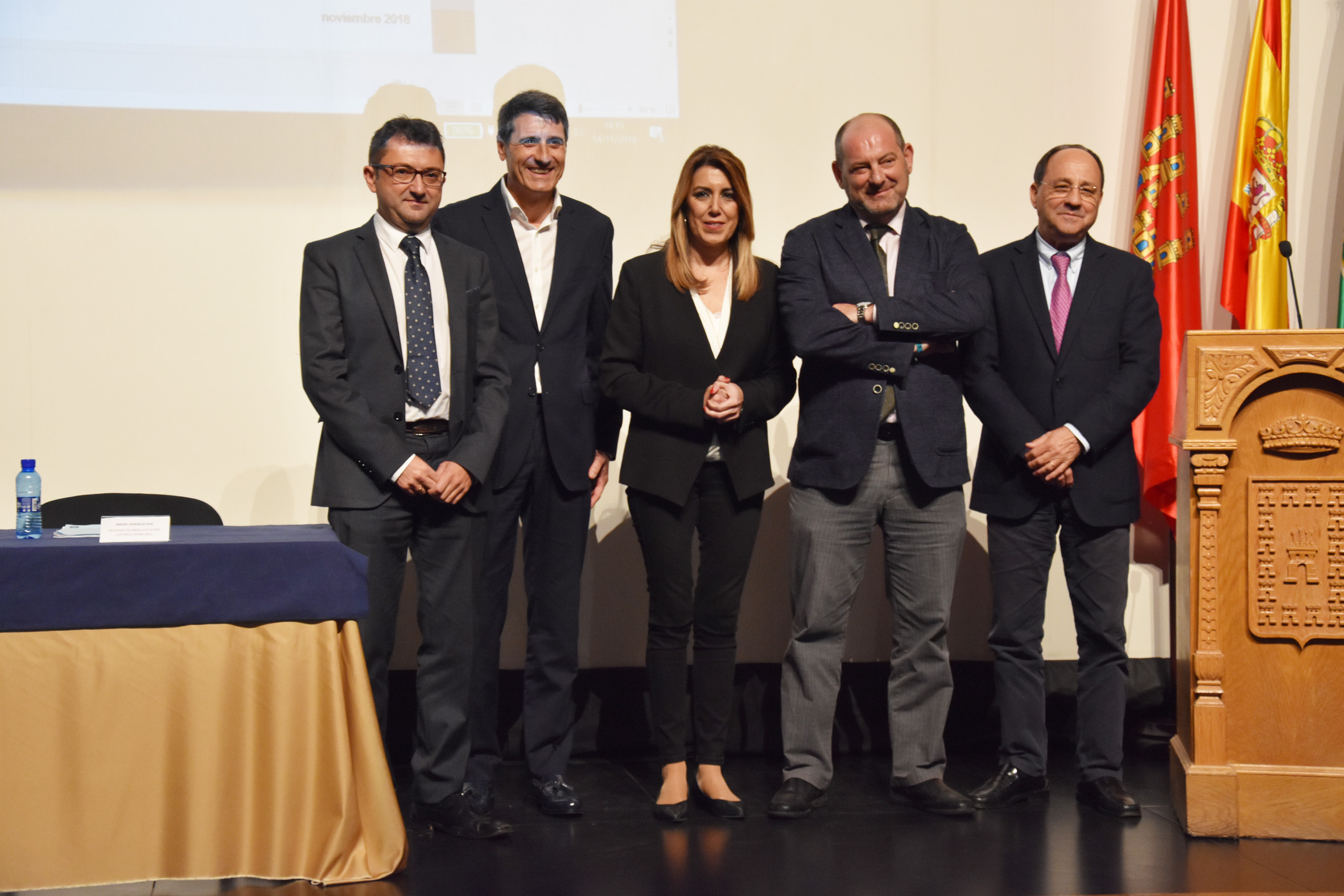 Empresas de renovables, la presidenta de la Junta y el alcalde de Baza
