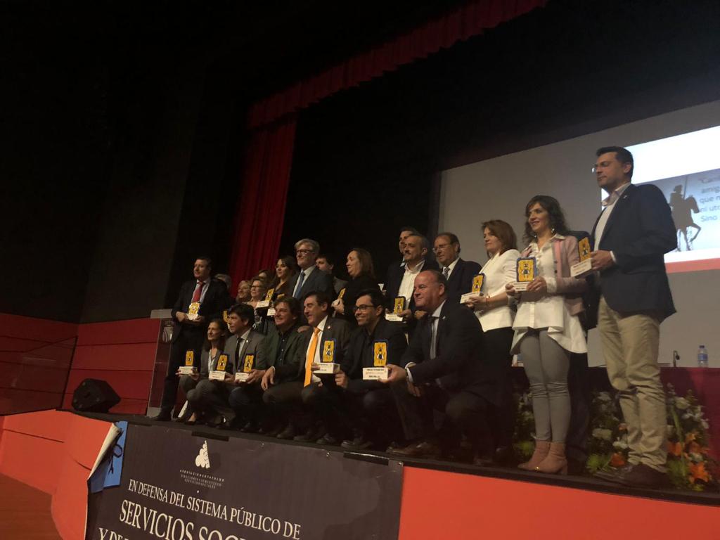 Recogida de los premios 