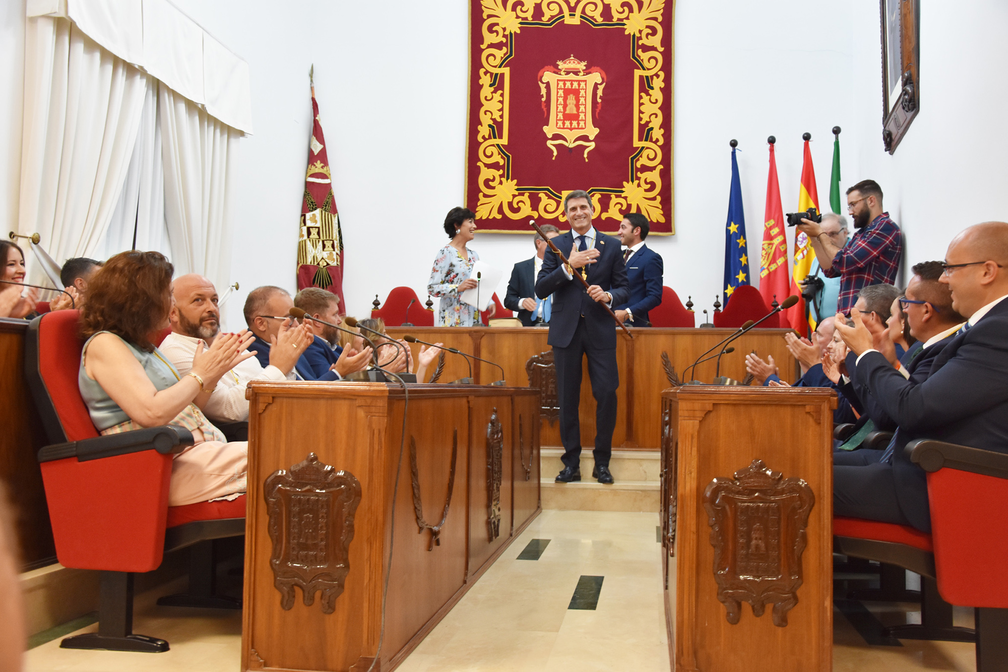 El alcalde, Pedro Fernández, en su cuarta investidura como regidor de Baza