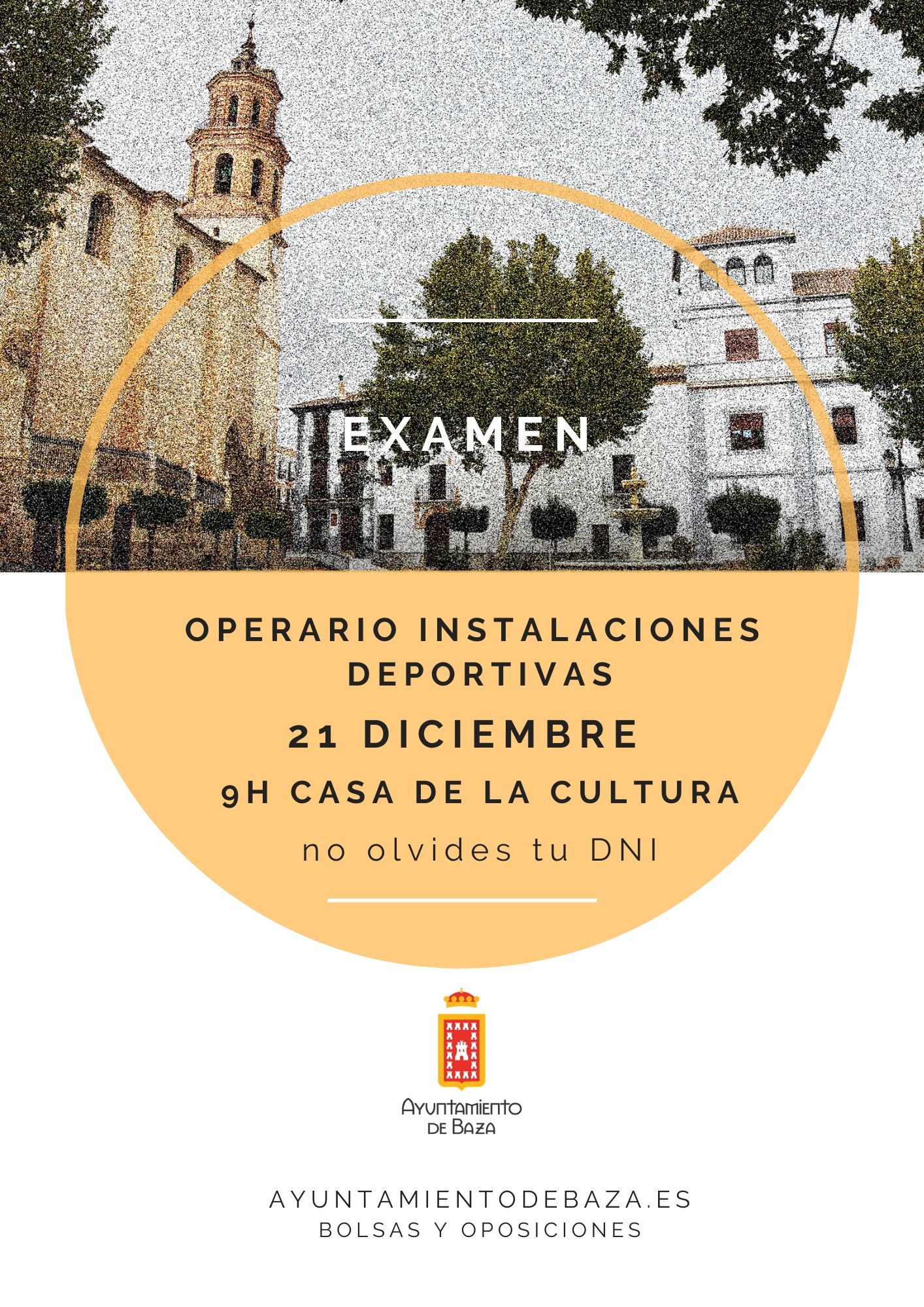 cartel operario instalaciones deportivas Baza